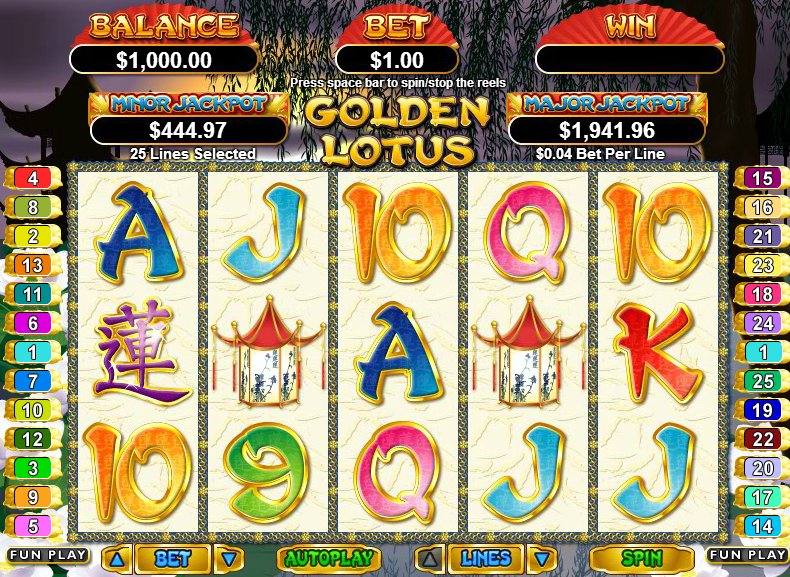 Golden Lotus - $10 No Deposit Casino Bonus